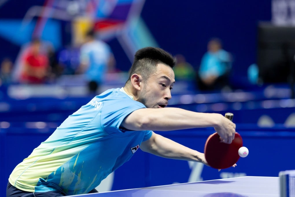 Hong Kong strategically picked the matches Wong Chun-ting, here in action on Thursday, played in to give the younger players the chance to compete. Photo: ITTF