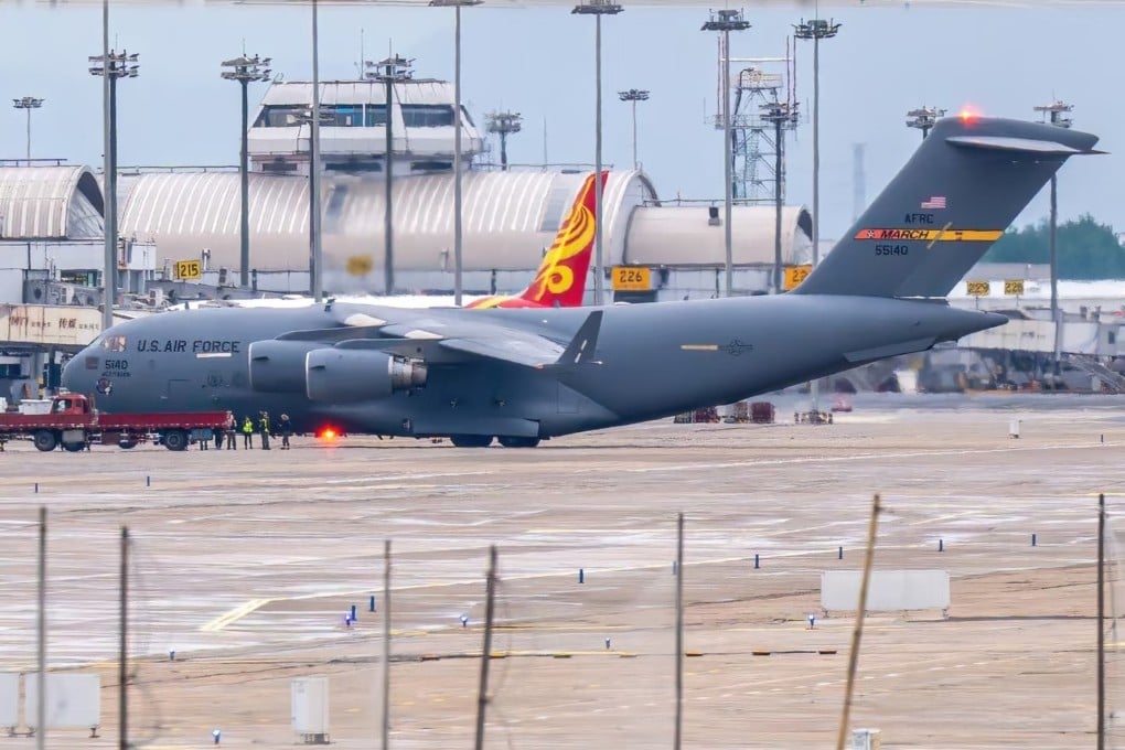 Two US Air Force C-17 transport aircraft have been seen at Beijing Capital International Airport in the past few days. Photo: Handout