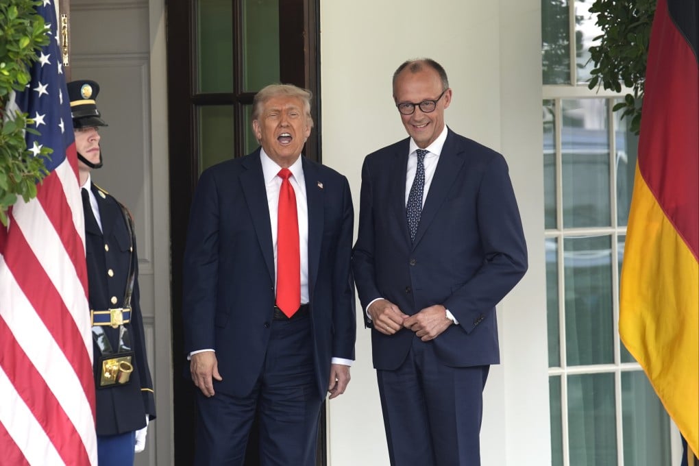 US President Donald Trump, left, and German Chancellor Friedrich Merz at the White House in Washington in June. Photo: Abaca Press / TNS