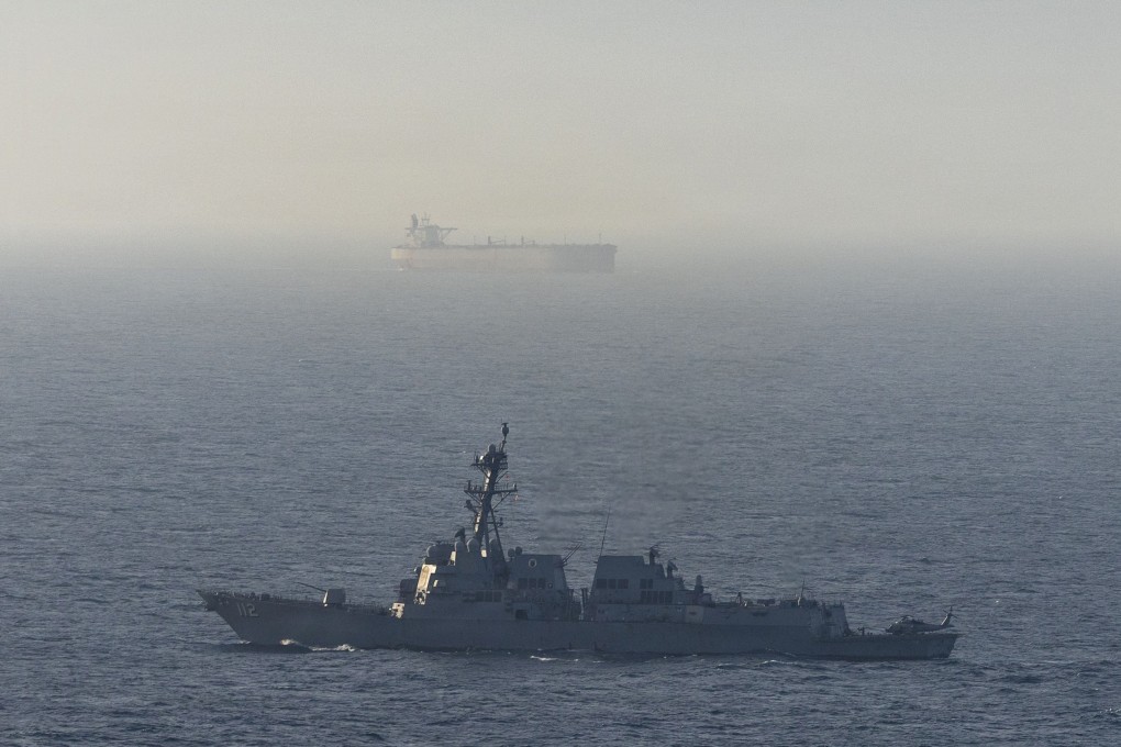 The USS Michael Murphy patrolling the Arabian Sea during a maritime blockade in April. Photo: US Navy via AFP
