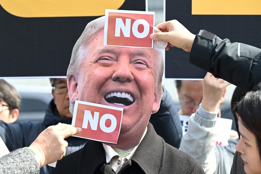 South Koreans protest in Seoul last month against an earlier request by US President Donald Trump to dispatch warships to the Strait of Hormuz. Photo: AFP