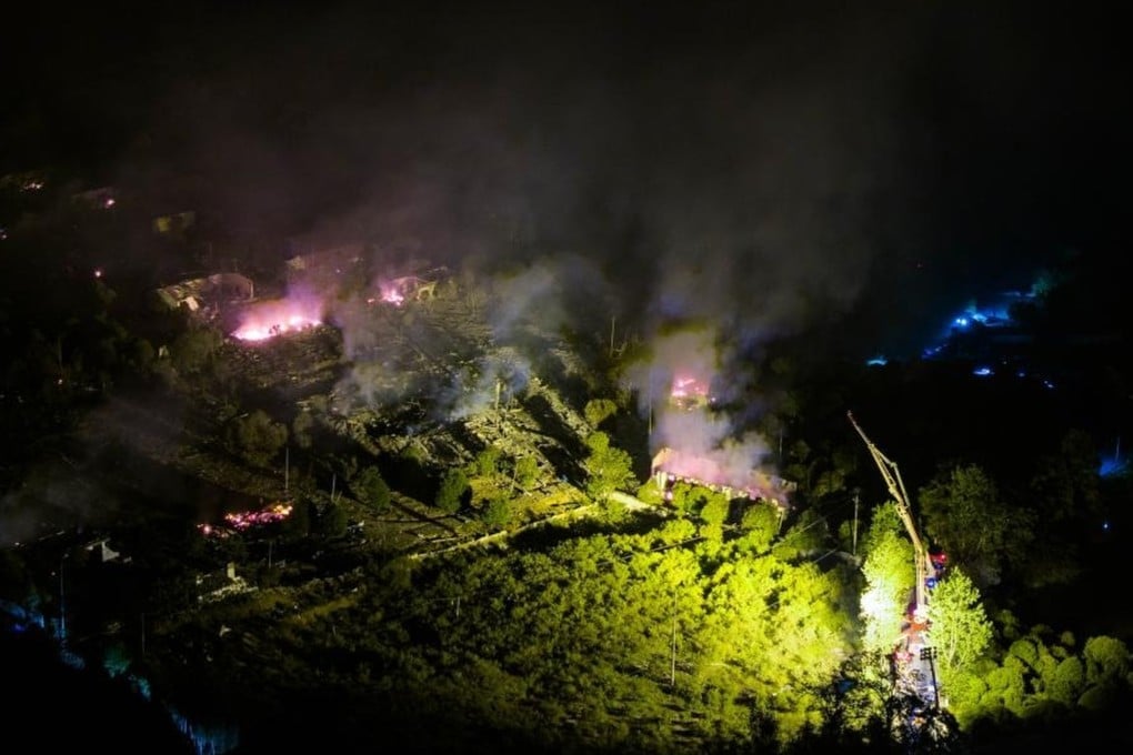Chinese state media is reporting that the fireworks factory explosion occurred in Hunan province. Photo: Xinhua