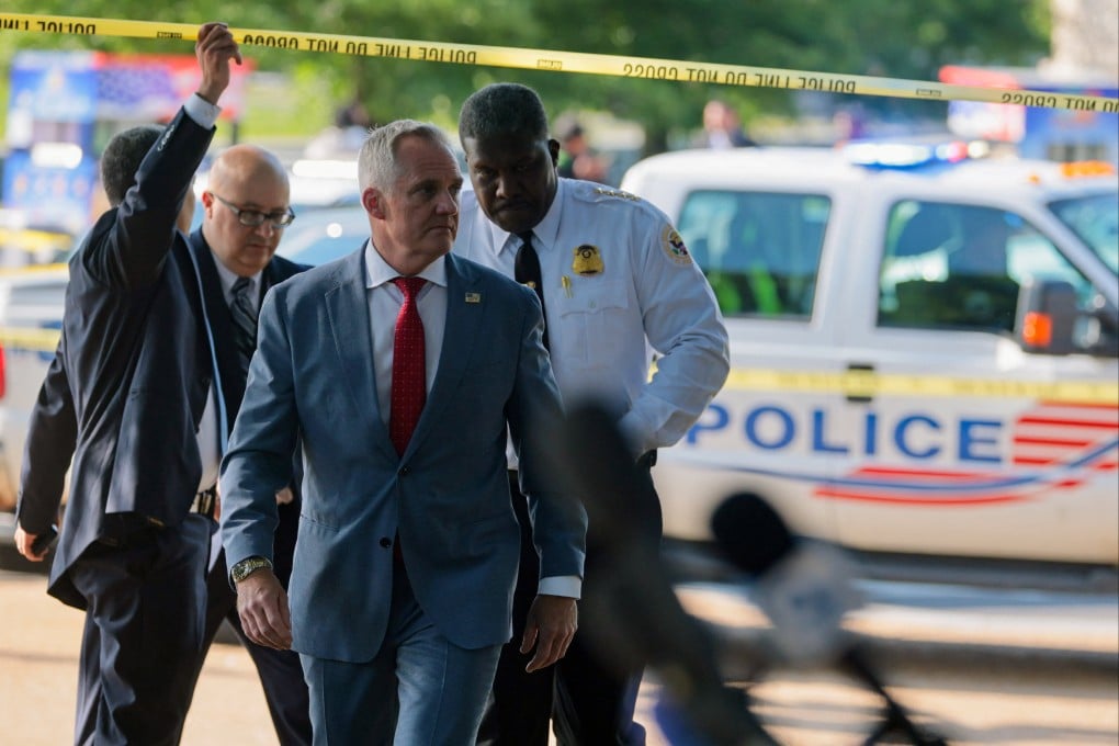 Matthew Quinn, deputy director of the US Secret Service, at the scene of an officer-involved shooting in Washington on Monday. Photo: Reuters