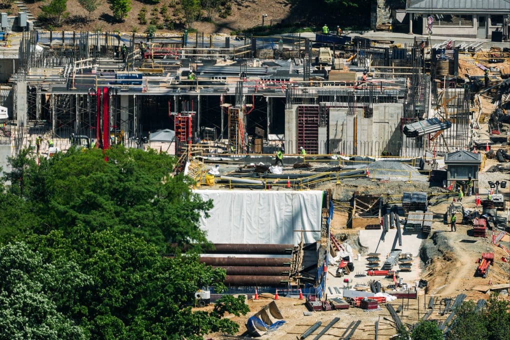 Construction on the new White House ballroom is seen in Washington on Tuesday. Photo: AP