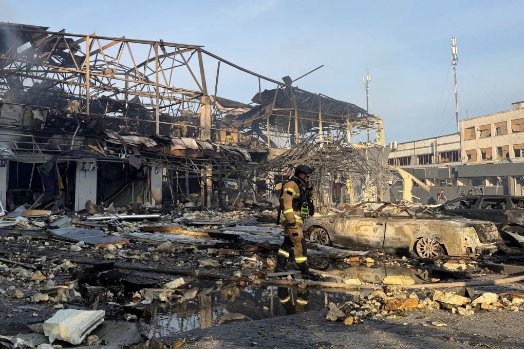 A site in the southeastern city of ⁠Zaporizhzhia that was attacked on Tuesday. Photo: Reuters