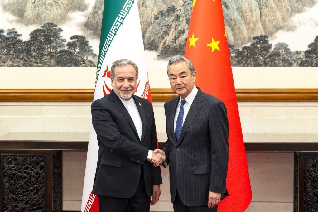 Iranian Foreign Minister Abbas Araghchi is greeted by Chinese Foreign Minister Wang Yi in Beijing on Wednesday. Photo: Xinhua