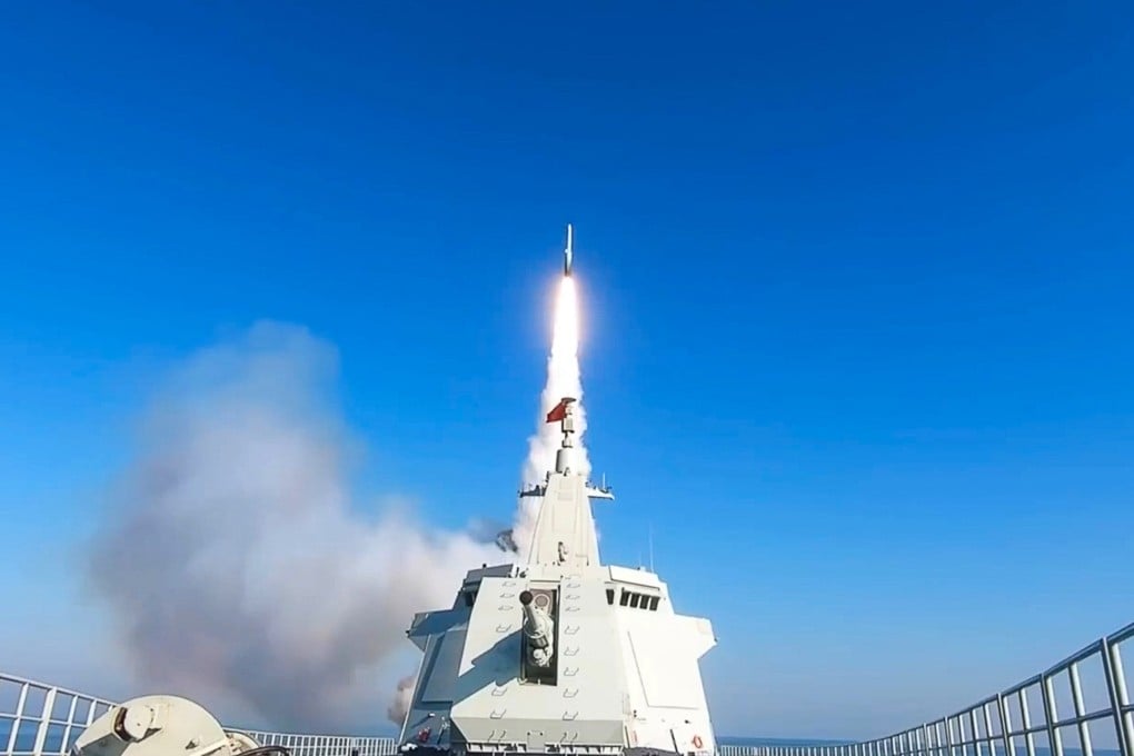The Chinese military’s formidable YJ-20 hypersonic anti-ship missile launches from a Type 055 destroyer. Photo: Handout