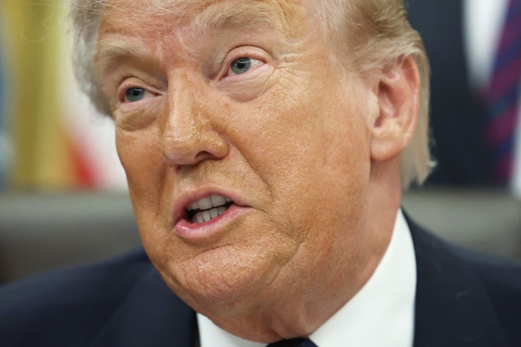 US President Donald Trump speaks inside the Oval Office at the White House on Tuesday. Photo: EPA