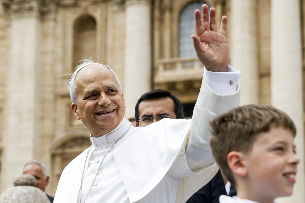 Pope Leo waves during his weekly general audience in St. Peter’s Square, Vatican City on Wednesday. Photo: EPA