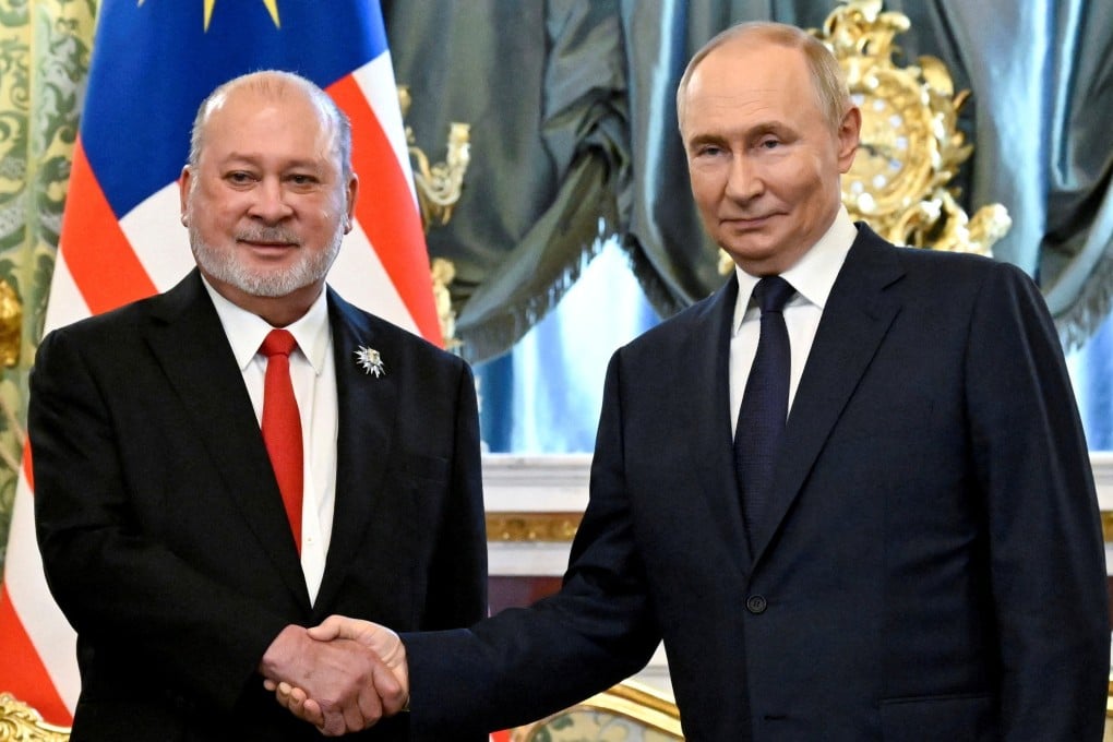 Malaysia’s King Sultan Ibrahim meets Russian President Vladimir Putin at the Kremlin on August 6, 2025. Photo: Reuters