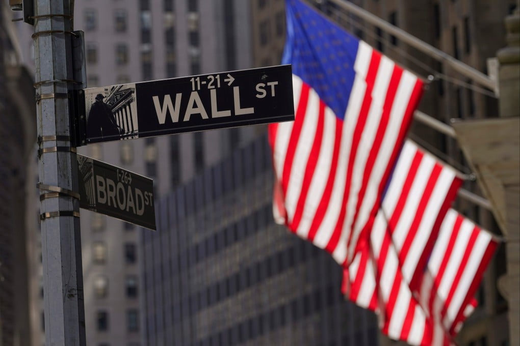 American flags fly outside the New York Stock Exchange. Photo: AP