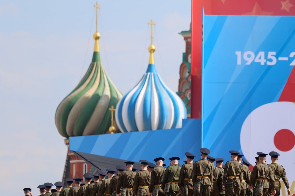Russian service members in Moscow ahead of Saturday's parade. Photo: Reuters