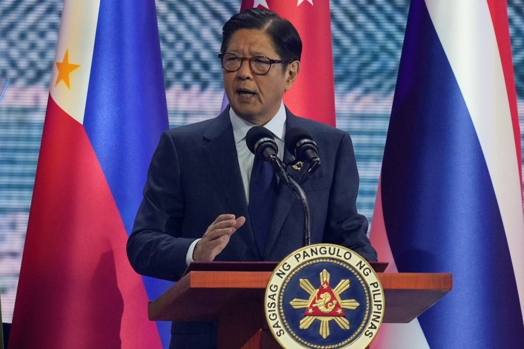 Philippine President Ferdinand Marcos Jnr delivers an opening speech at the Asean summit in Cebu on Friday. Photo: Reuters