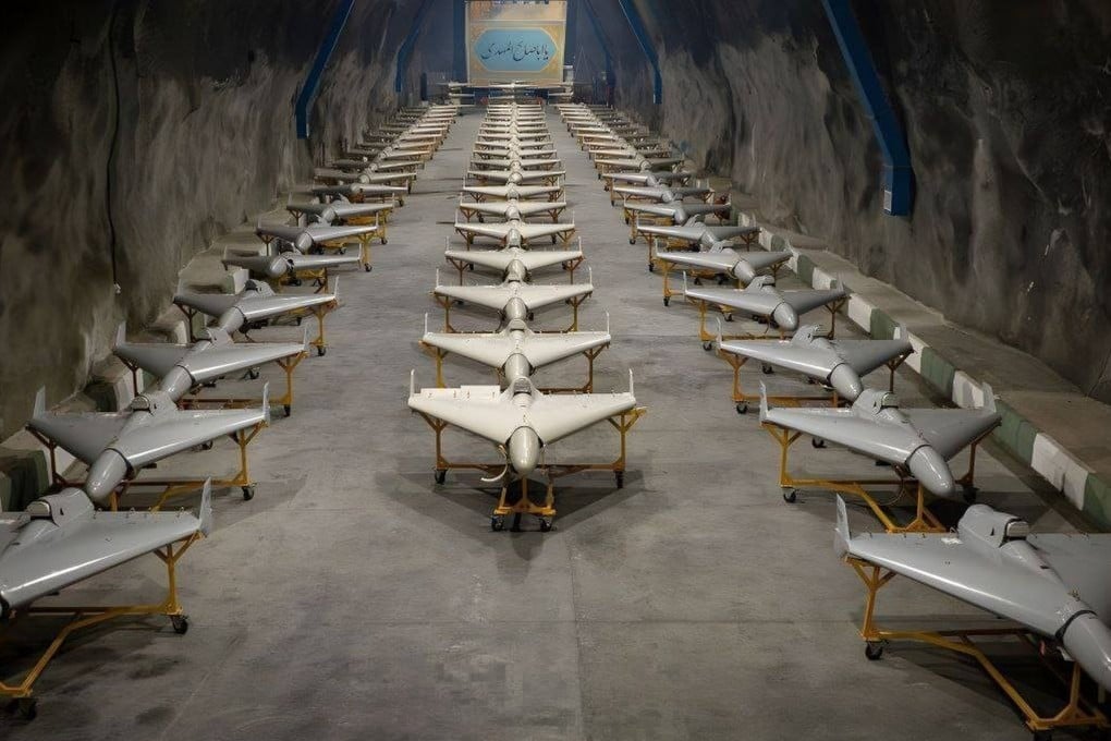 Those targeted are accused of enabling efforts by Iran’s military to secure weapons or “raw materials with applications in Iran’s Shahed‑series unmanned aerial vehicles (pictured) and ballistic missile programme”. Photo: Handout