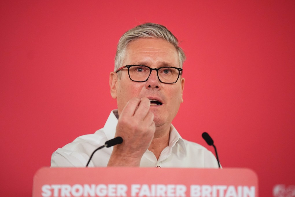 Britain’s Prime Minister Sir Keir Starmer delivers a speech at the Coin Street Neighbourhood Centre in Waterloo, London on Monday. Photo: via AP
