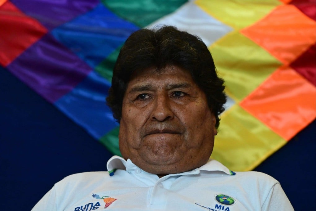 Bolivia’s former president Evo Morales in October. Morales is accused of having a relationship with a teenage girl. Photo: AFP