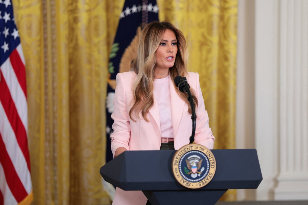 Melania Trump speaks during an event last week at the White House. Photo: Reuters