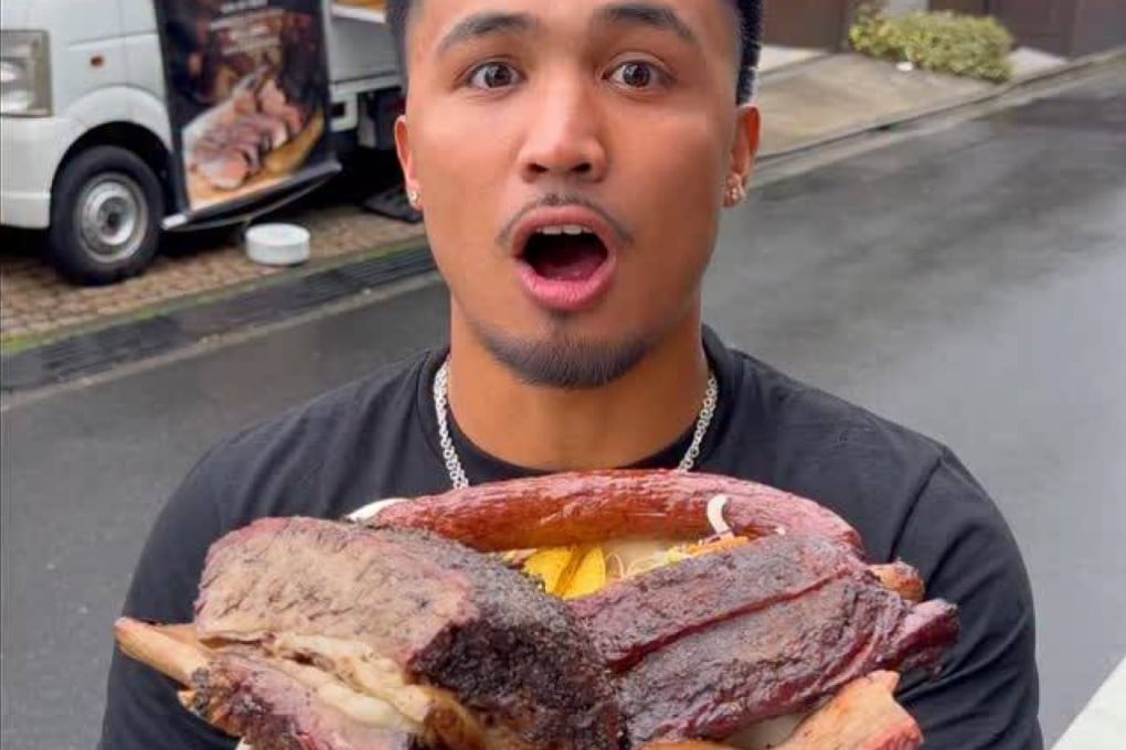 In one video posted to his social media account, food influencer Cian Abion reviewed a Tokyo barbecue truck, calling its A5 Wagyu “dry” and spitting it back out. Photo: Instagram/lifeofcian