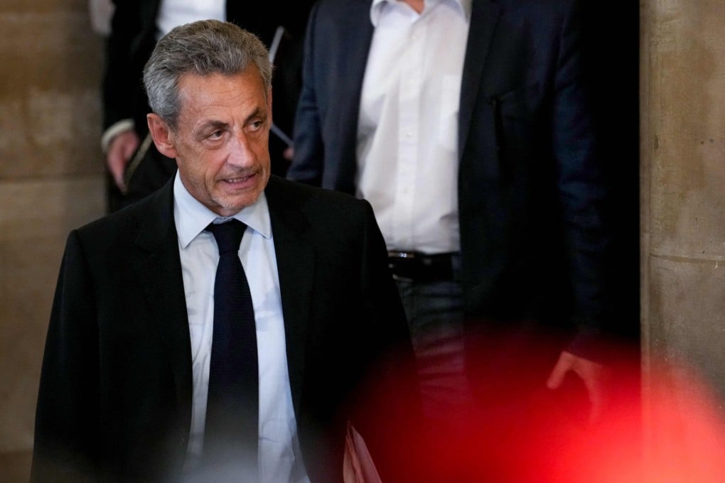 French former president Nicolas Sarkozy leaves the courtroom after prosecutors requested a seven-year prison sentence for him on Wednesday. Photo: AFP