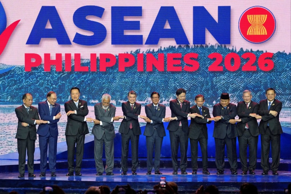 Asean leaders pose for a group photo during the opening ceremony of the bloc’s summit in Cebu, Philippines, on May 8. Photo: Reuters