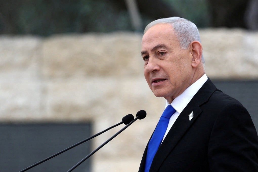 Israel’s Prime Minister Benjamin Netanyahu speaks during an event in Jerusalem in April. Photo: Reuters