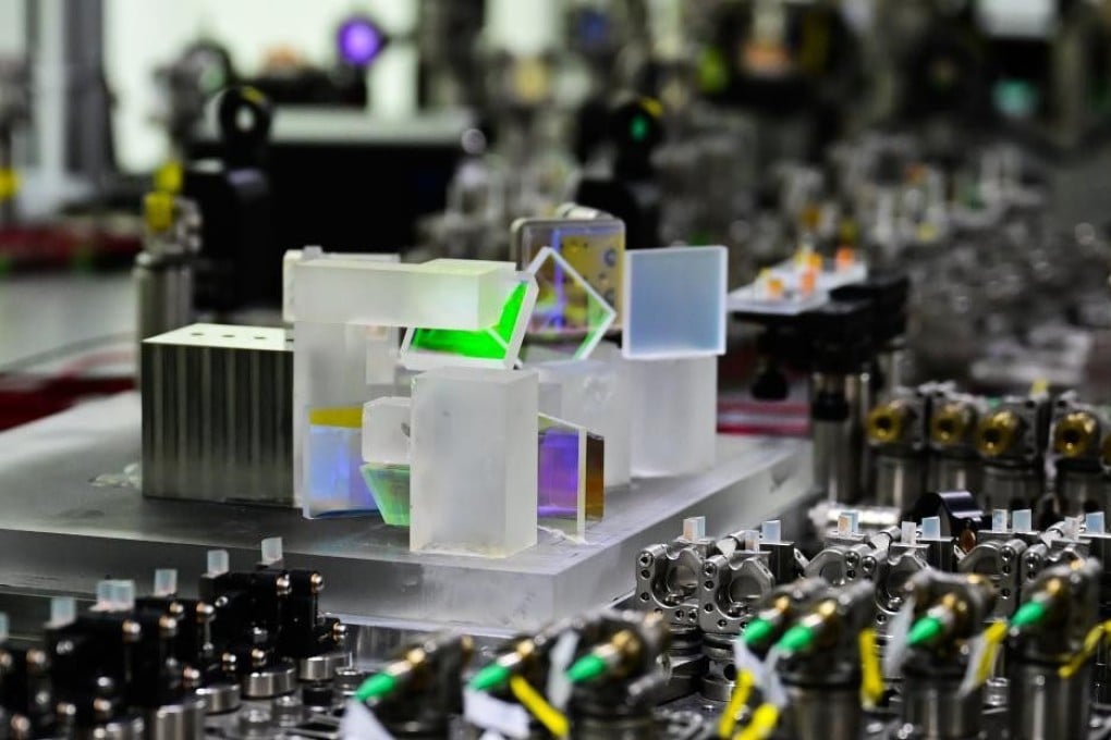 A partial view of China’s new photonic quantum computing prototype, Jiuzhang 4.0. Photo: Xinhua News Agency