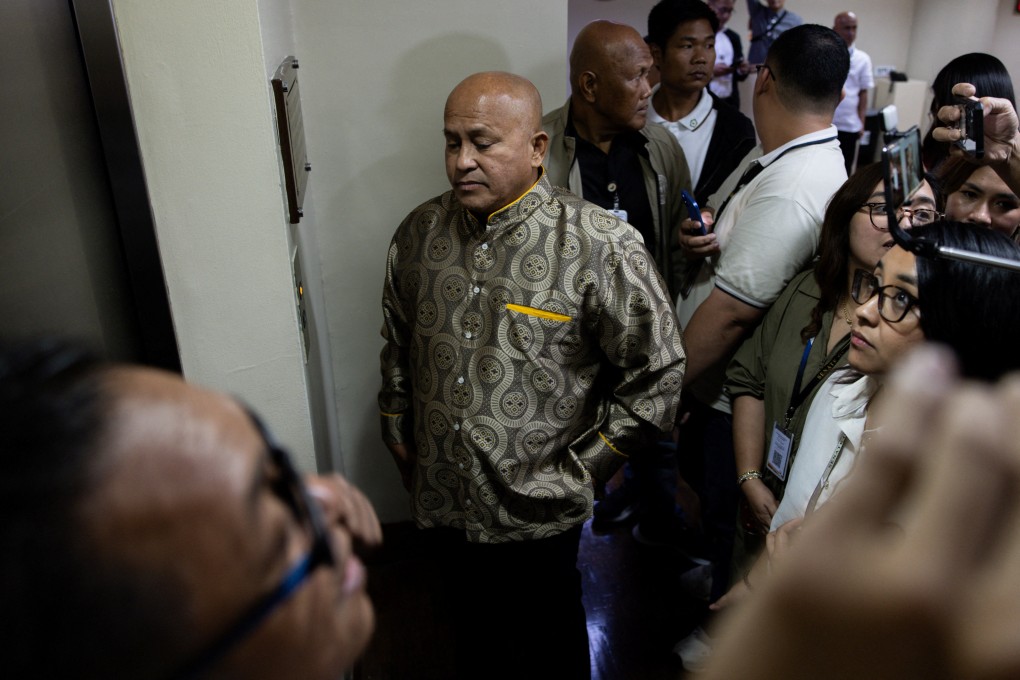 Lawmaker Ronald dela Rosa (centre) at the Philippine Senate in Metro Manila on Wednesday. Photo: Reuters