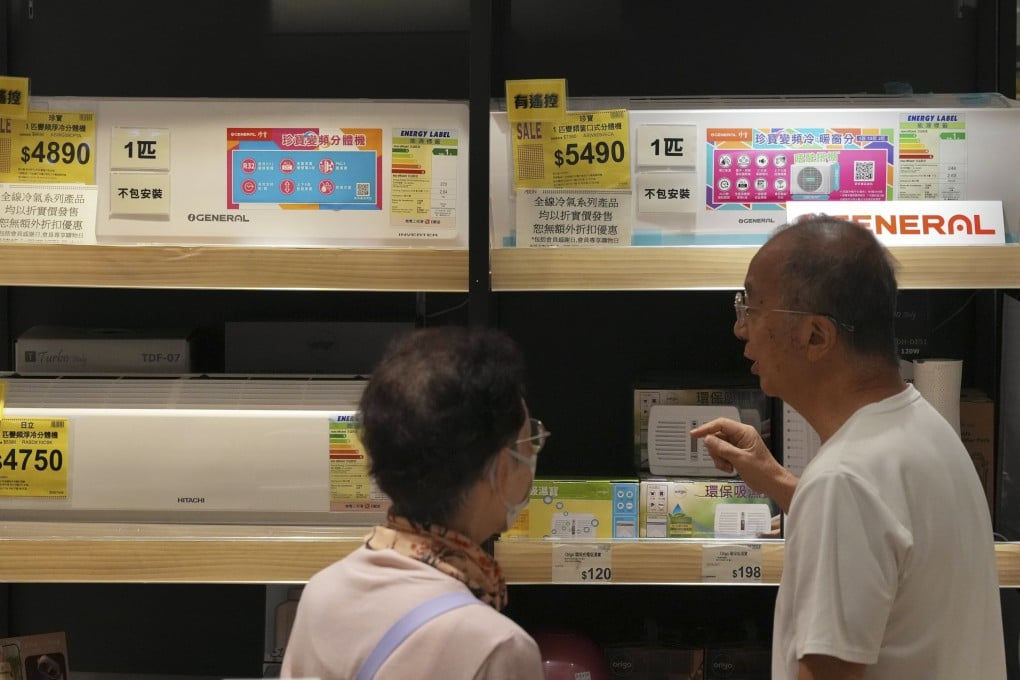 The Consumer Council on Thursday released test results for 13 models of 1.5-horsepower inverter split-type air conditioners. Photo: Karma Lo