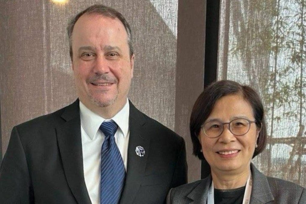 Taiwan will send its top trade negotiator Yang Jen-ni (right), seen here with deputy US trade representative Rick Switzer, to Apec’s ministerial meeting in Suzhou next week. Photo: X/ @MOFA_Taiwan