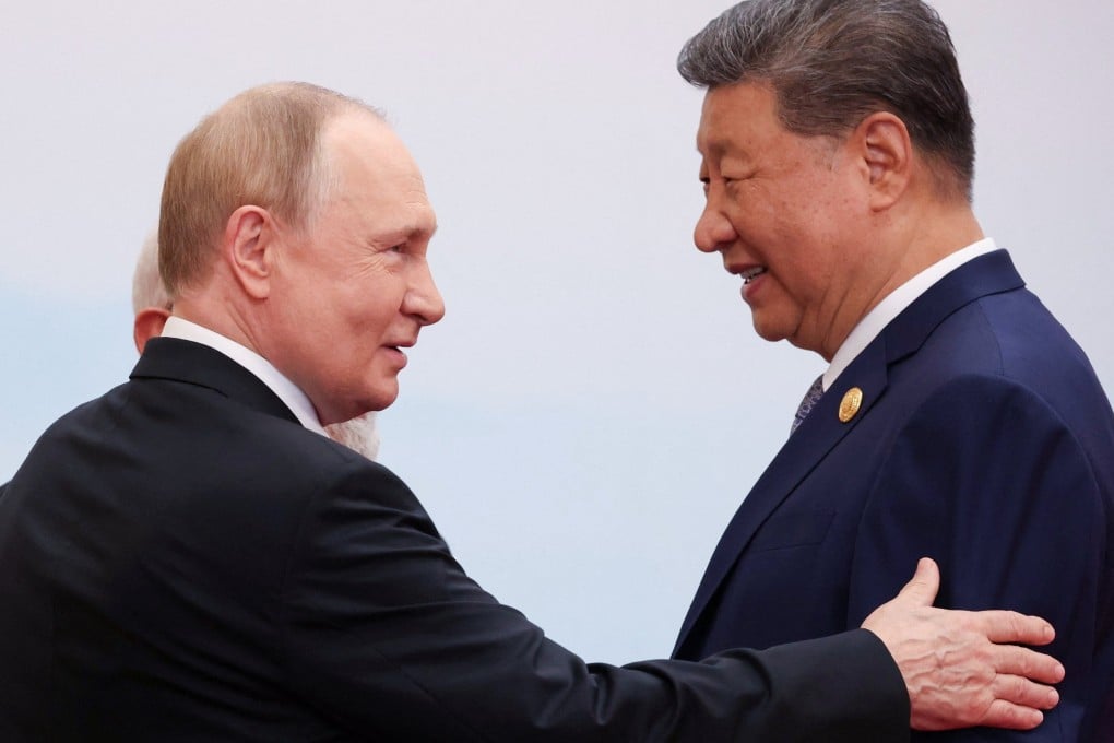 Russian President Vladimir Putin and Chinese President Xi Jinping at the Shanghai Cooperation Organisation summit in September last year. Photo: Reuters