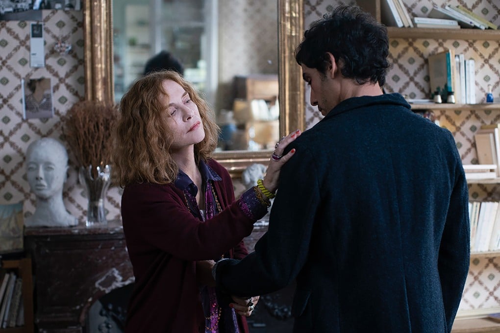Isabelle Huppert as Sylvie (left) and Adam Bessa as Adam in a still from Parallel Tales, directed by Asghar Farhadi.