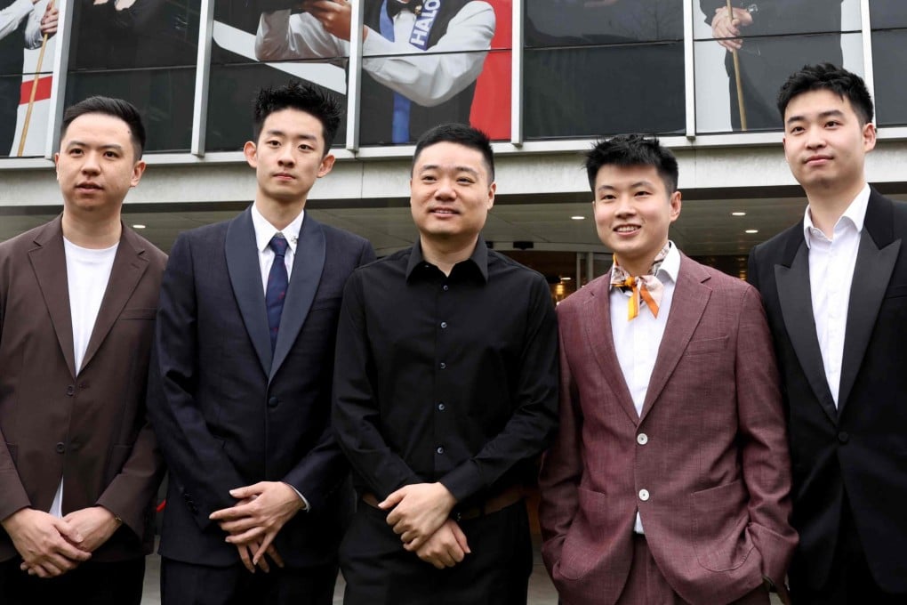 Rules for the new China-based league allow for some of the world’s most established players, such as (from left) Xiao Guodong, Wu Yize, Ding Junhui, Zhao Xintong and Si Jiahui, to be asked to play. Photo: AFP