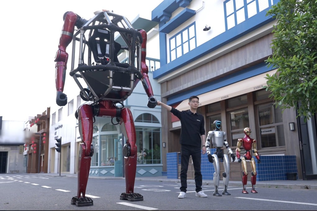 The Unitree GD01 ‘mecha’ robot seen in bipedal mode. Photo: Handout