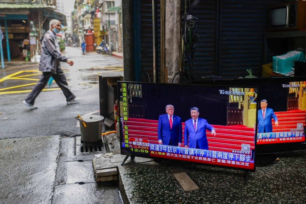 The meeting in Beijing between US President Donald Trump and Chinese President Xi Jinping was closely watched in Taipei. Photo: EPA