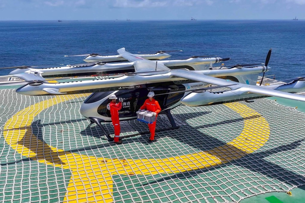 AutoFlight’s vertical take-off and landing (eVTOL) aircraft can hover like a helicopter and transition to flying like an aeroplane. Photo: Handout