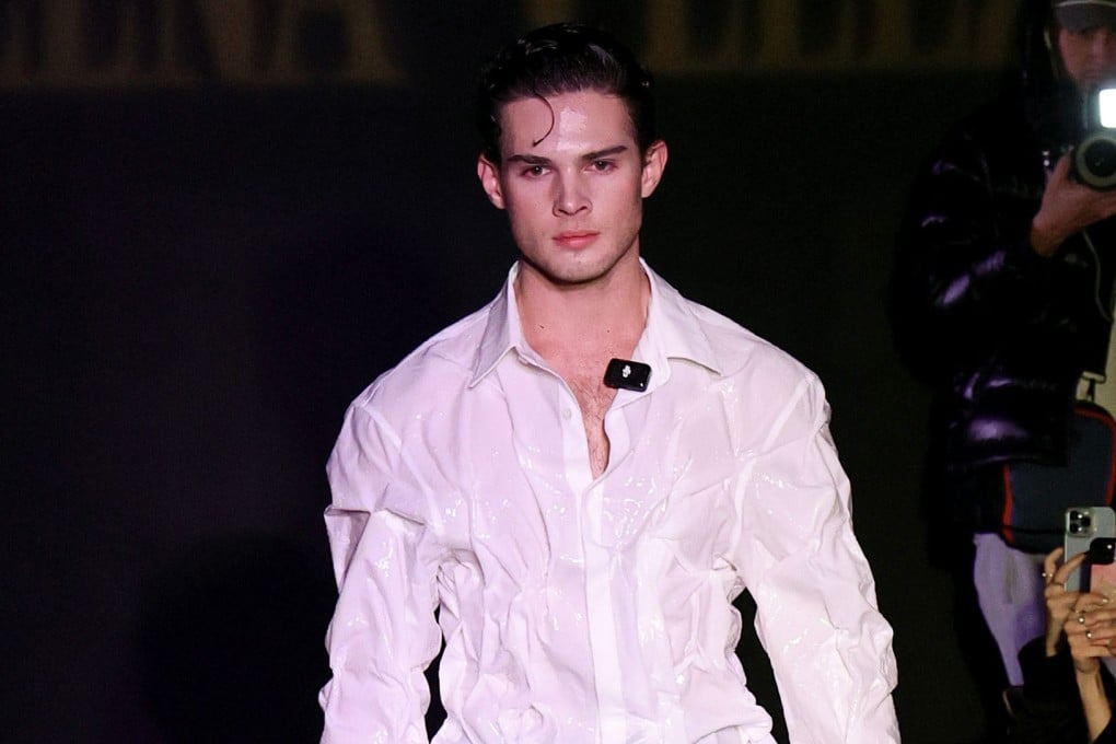Clavicular, whose real name is Braden Eric Peters, walks the runway during New York Fashion Week on February 12. Photo: Getty Images/TNS