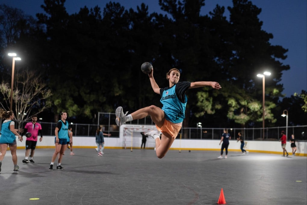 Devyn Holbrook had never heard of handball before the tryouts. She grew up doing ballet, football, basketball, softball and javelin for track and field. Photo: AP