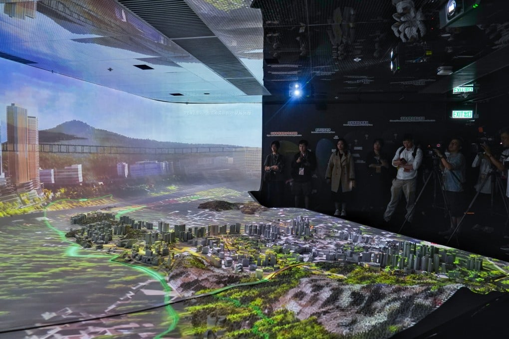 Members of the media are given a preview of the Hung Shui Kiu/Ha Tsuen new development area. Photo: Elson Li
