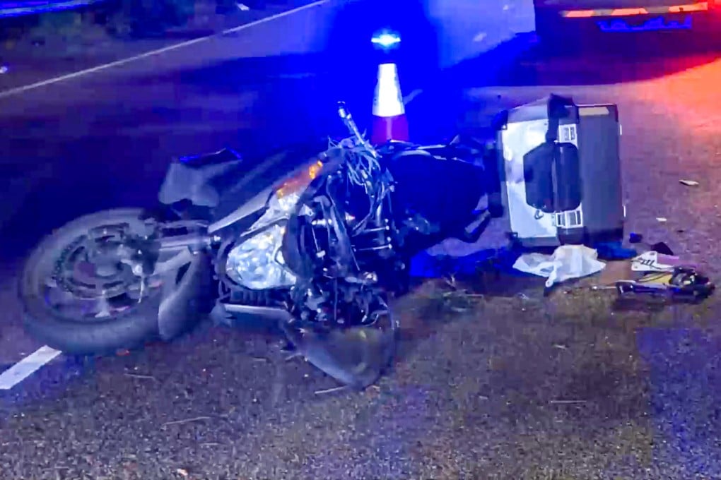 A screengrab of footage showing the aftermath of the accident. Photo: Handout