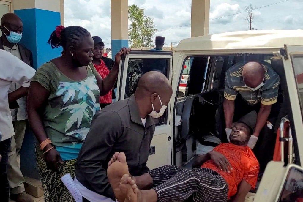 A man is brought to a hospital following an Ebola outbreak in Bunia, DR Congo’s Ituri province, on Saturday. Photo: Reuters