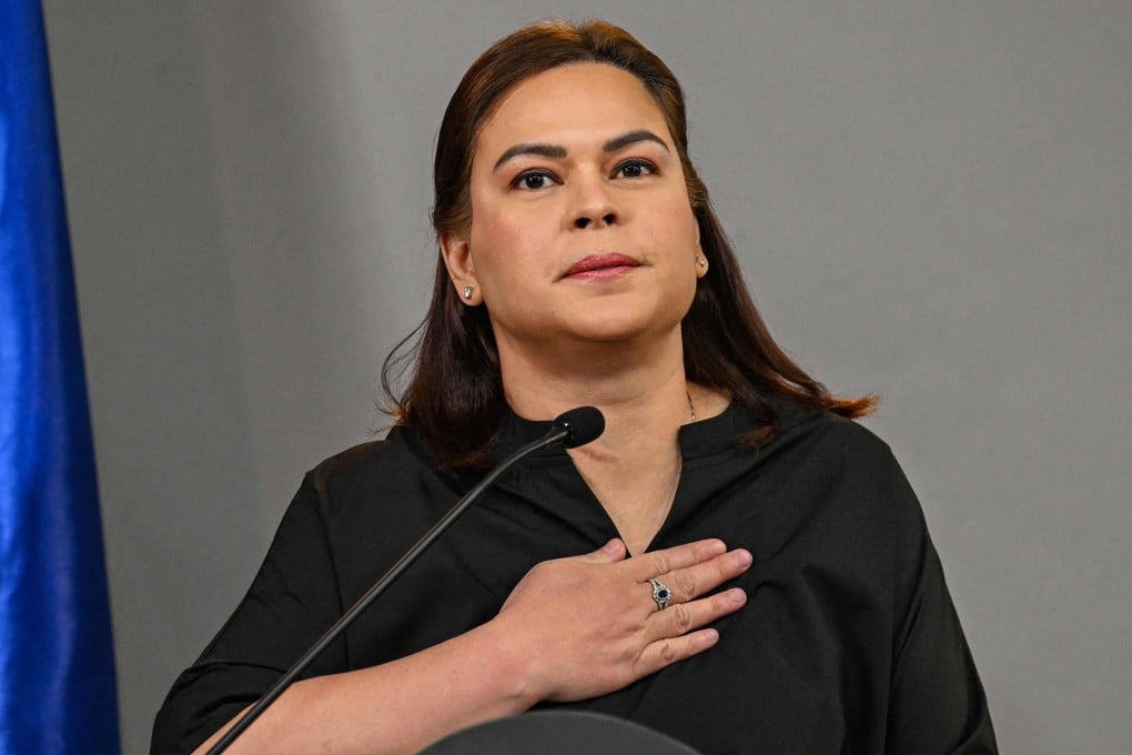 Philippine Vice-President Sara Duterte-Carpio announces her intention to run for presidency on February 18. Photo: AFP