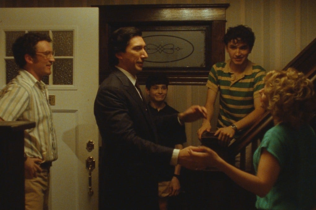 (From left) Miles Teller, Adam Driver, Roman Engel, Gavin Goudey and Scarlett Johansson in a still from Paper Tiger. The film is directed by James Gray.