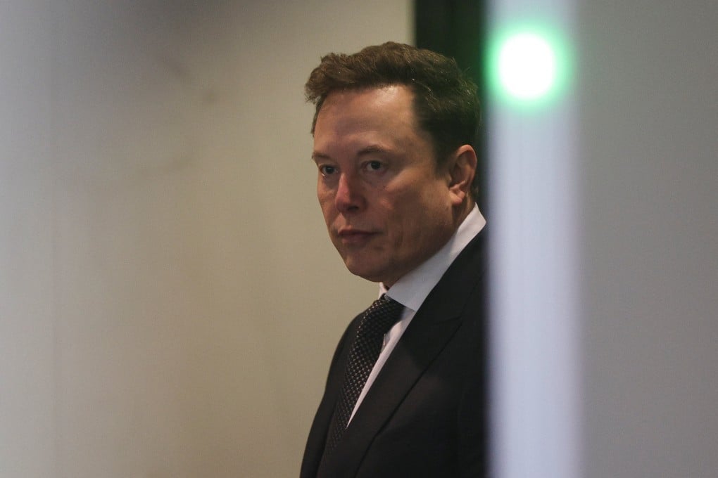 Elon Musk attending the trial in April. Photo: Reuters