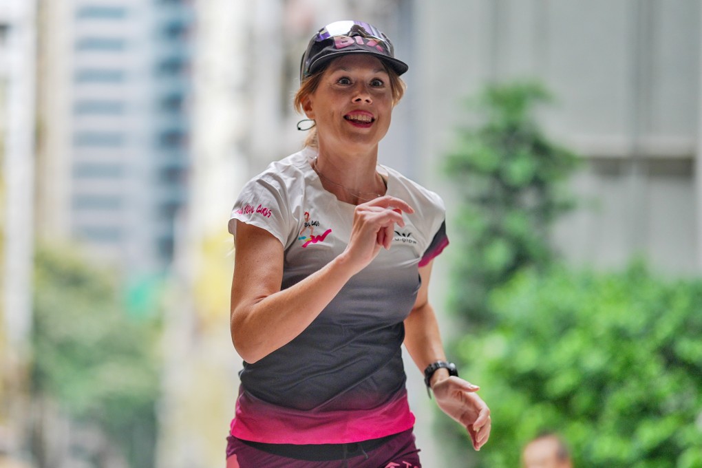 Petronella Harlin jogs in Sheung Wan. The Hong Kong restaurateur reveals how she finds “moving meditation” on the trails while managing a restaurant and raising a family. Photo: Elson Li