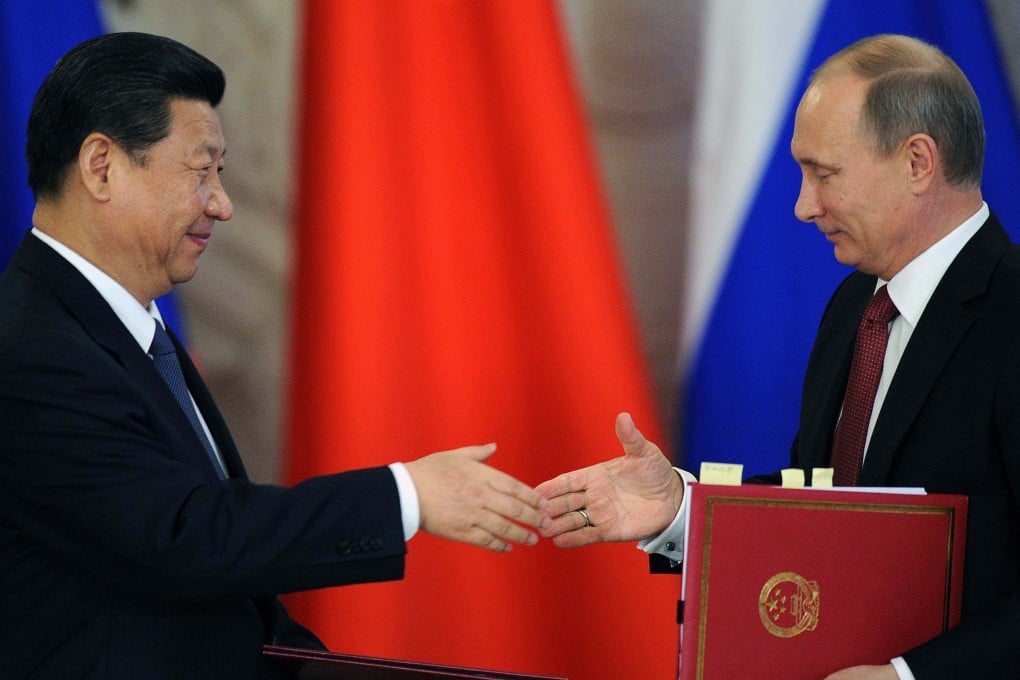 Chinese President Xi Jinping and his Russian counterpart Vladimir Putin in Moscow in March 2013, during Xi’s first foreign trip as China’s leader. Photo: AFP