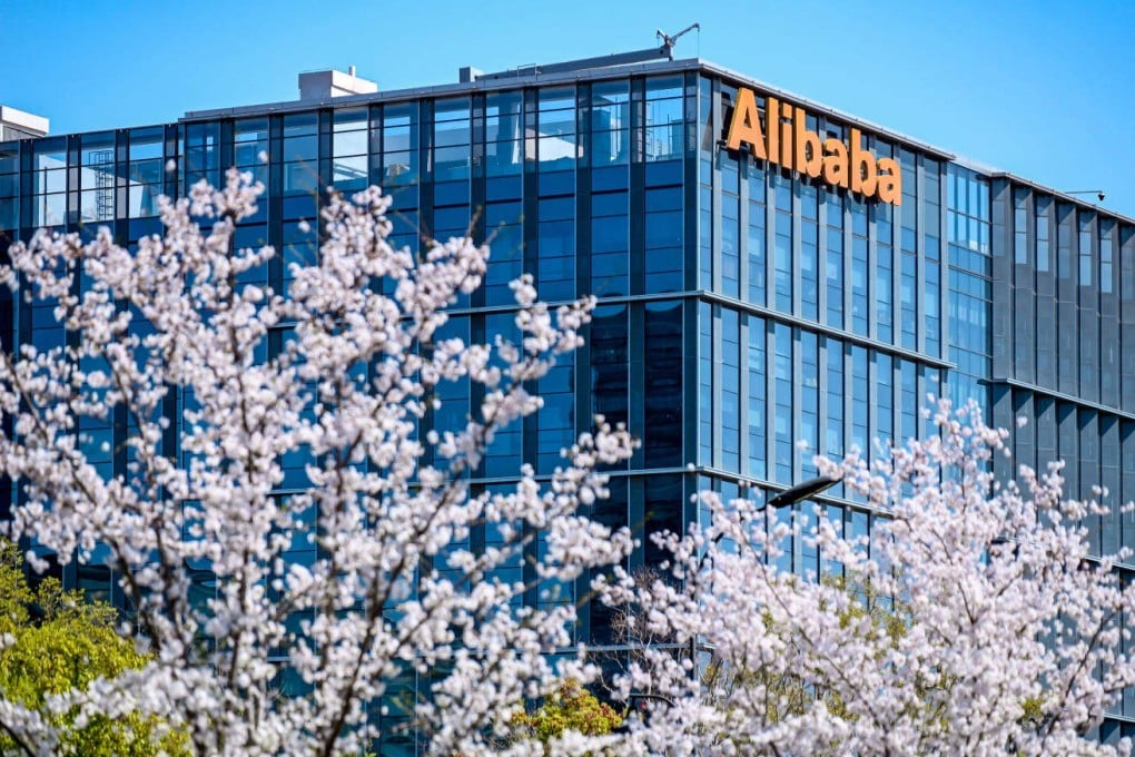 The company logo at an Alibaba office. Photo: Handout