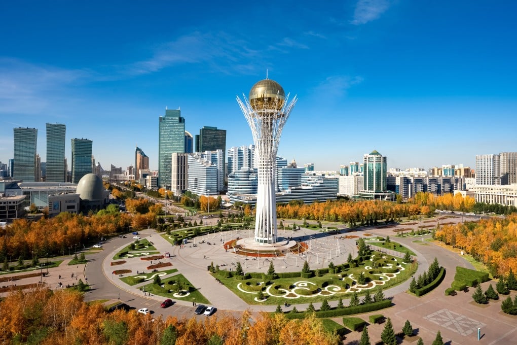 Baiterek Tower in Astana, the capital of Kazakhstan. Hong Kong leader John Lee will lead a delegation to Kazakhstan and Uzbekistan early next month to explore new business opportunities in Central Asia. Photo: Getty Images