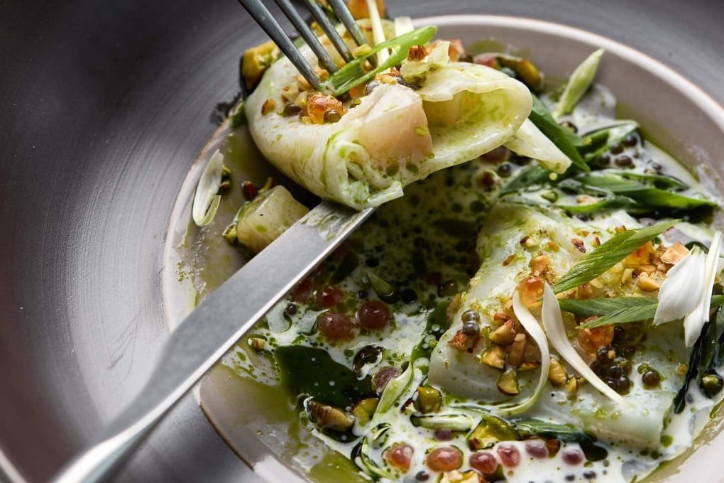 Chinese liangpi noodles done in a Nordic style at Aera, in Hong Kong’s Sheung Wan neighbourhood. Chef Chevalier Yau’s restaurant is one of a handful in the city that are removing the stigma from fusion food, which has been dismissed by serious chefs in recent years. Photo: Instagram/aera.hk