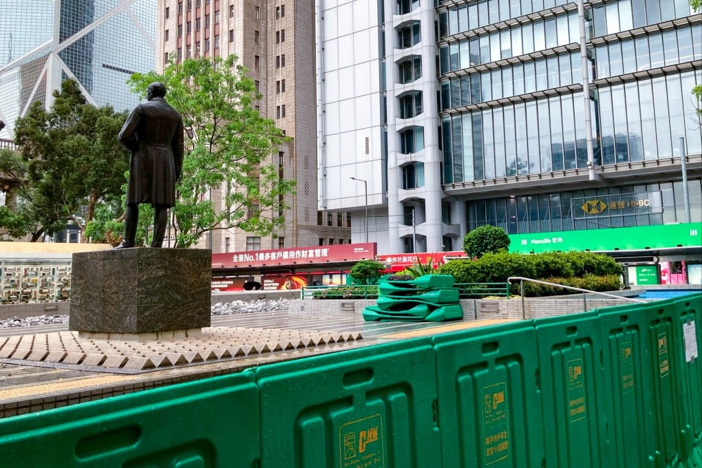 Statue Square, next to the garden, has been partially closed since early May for a HK$3.4 million renovation. Photo: Handout