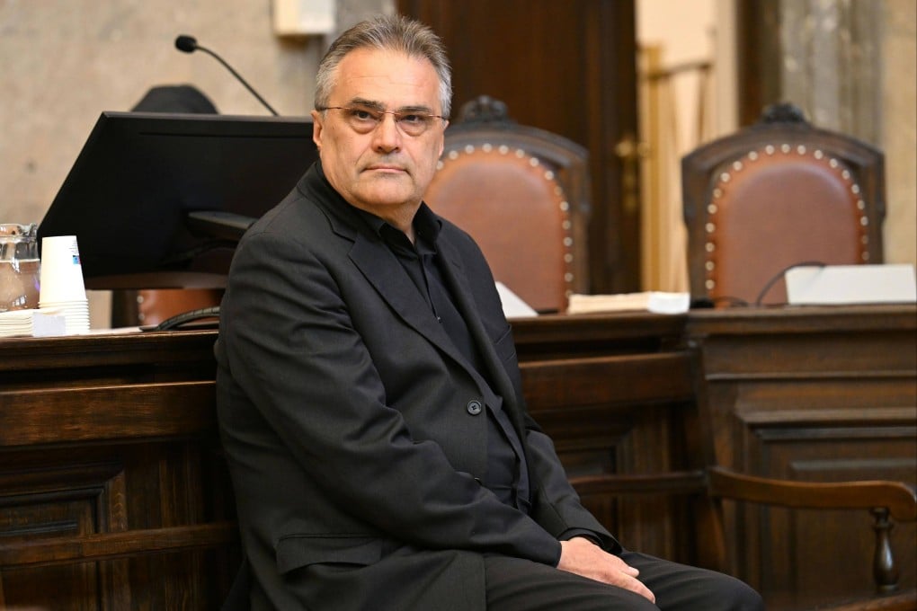 Former Austrian intelligence officer Egisto Ott sits in the main jury courtroom of the Vienna Regional Criminal Court. Photo: dpa